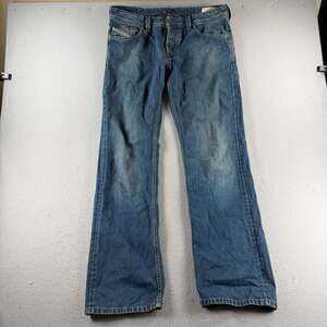 Diesel Larkee Jeans Mens 34x32 Blue Wash 008XY Regular Straight Leg Y2K Denim